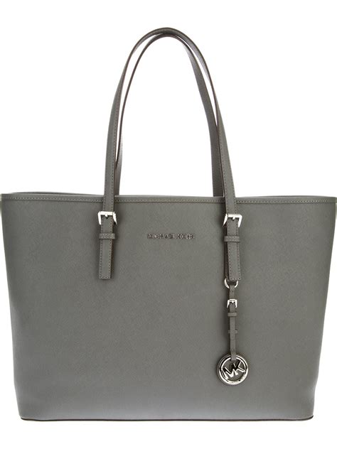 grey michael kors bag|michael kors grey tote bag.